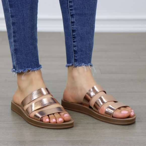 Rose Gold Strap Sandal Flexible Sole for Comfort - Picture 9 of 14
